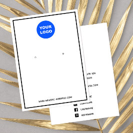 Borda preta Adicionar logotipo Mostrador branco