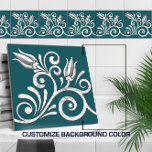 Borda sem costura floral - mármore branco<br><div class="desc">Borda sem costura floral - mármore branco</div>