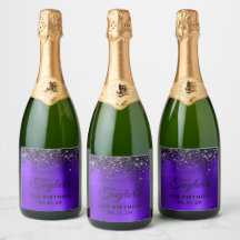Borda Superior em Top Glitter Preto Violeta em Fol