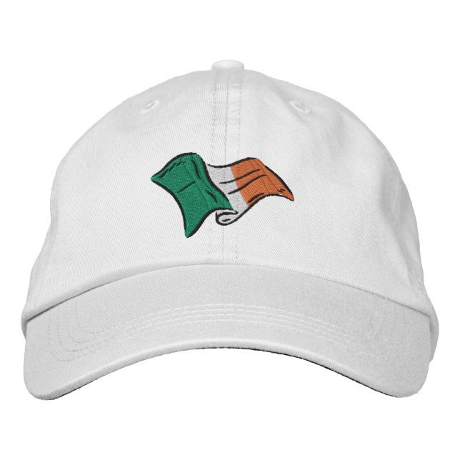 Bordado Bandeira irlandesa bordada num boné (Frente)