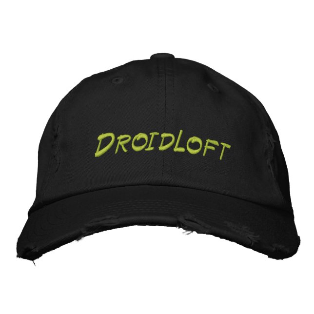 Bordado Boné Afastado DroidLoft (Frente)