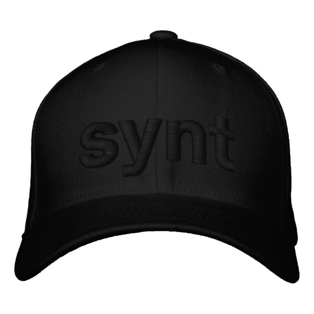 Bordado BONÉ de beisebol preto e bonito SYNT (Frente)