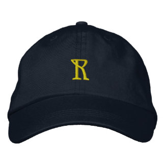 Bordado BONÉ de Designer "R" INICIAL