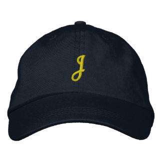 Bordado BONÉ do Designer "J" INICIAL