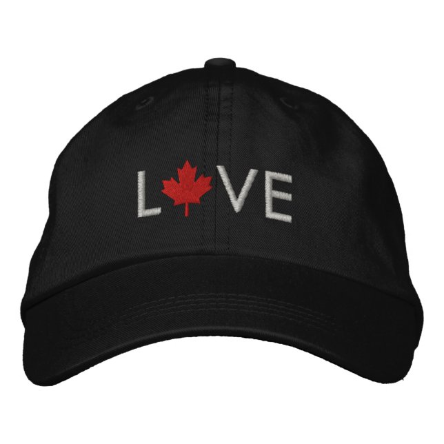 Bordado Boné Love Canada - Canada Maple Leaf Hat (Frente)