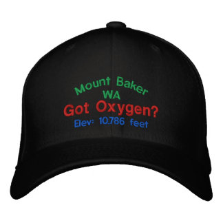 Bordado Boné Monte Baker Washington Elevation