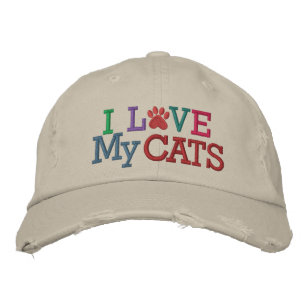 Bordado Boné Pawprint - Love My CATS! by SRF