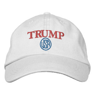 BORDADO BONÉ TRUMP USA WHITE BASEBALL