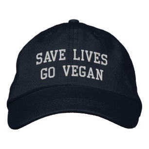 Bordado Boné Vegan Baseball (texto branco)