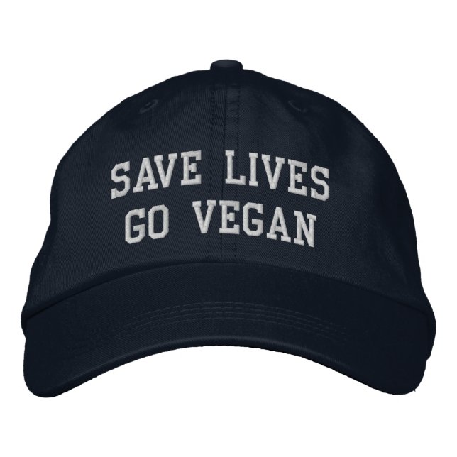 Bordado Boné Vegan Baseball (texto branco) (Frente)