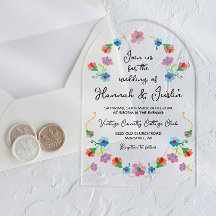 Bordado Casamento Floral Fiesta Mexicana