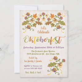 Bordado de Arte Folk Convites Oktoberfest