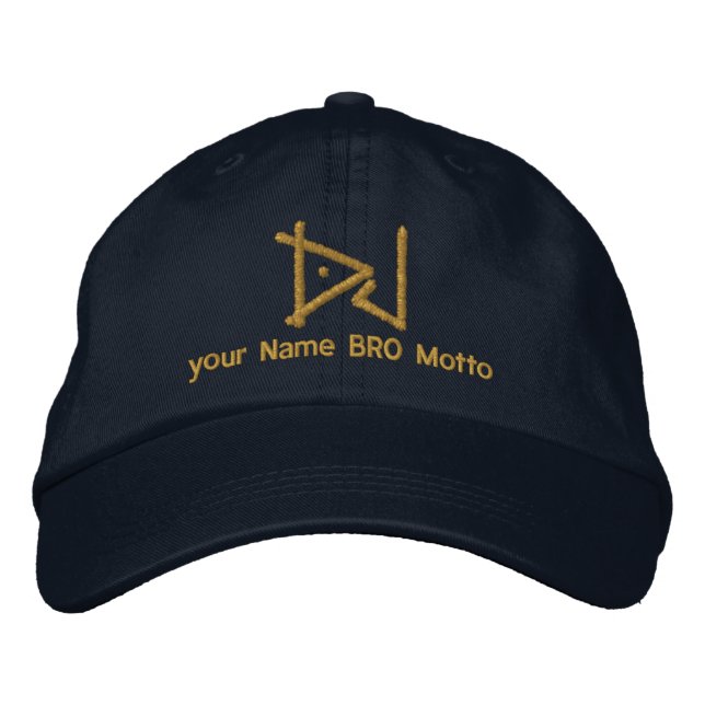 Bordado DJ Personalizável Boné Seu Próprio Texto Para Bro  (Frente)