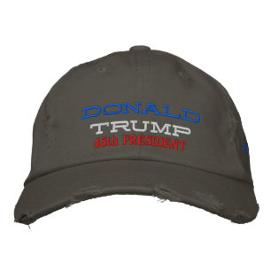Bordado DONALD TRUMP 45th PREZ DISTRESSED CHINO TWILL BONÉ