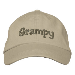 Bordado Grampy Khaki Boriderado Boné / Chapéu