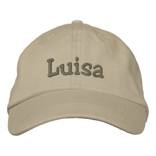 Bordado Luisa Name Embroiderado Baseball Boné Khaki