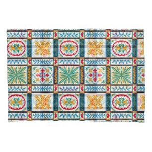 Bordado Maiolica Italiano: Floral Mediterrânica