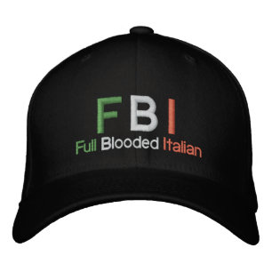 Bordado O Cheio do FBI encheu o Boné preto de baseball ita