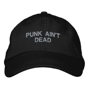 Bordado O punk não está inoperante: Boné ajustável (pr