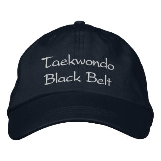 Bordado Taekwondo Black Belt - Boné Marinho Baseball