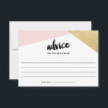 Bordas | Cartões de conselheiro para casamento<br><div class="desc">Aconselhamento com design moderno! Entregue um a cada convidado no Chá de panela para recolher conselhos pensativos para a futura noiva.</div>