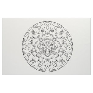 Borde seu próprio tecido abstrato da mandala