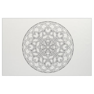 Borde seu próprio tecido abstrato da mandala