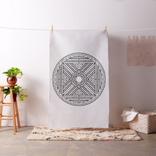 Borde seu próprio tecido abstrato da mandala