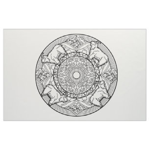 Borde suas próprias cabras do tecido da mandala