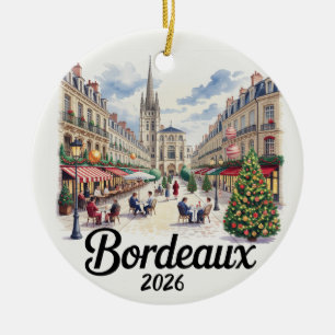 Bordeaux França 2026 Enfeite de Natal Viagem 