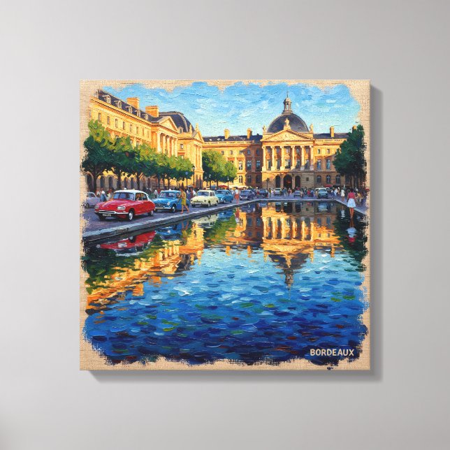 Bordeaux Grand Square Reflections Canvas Art (Frente)