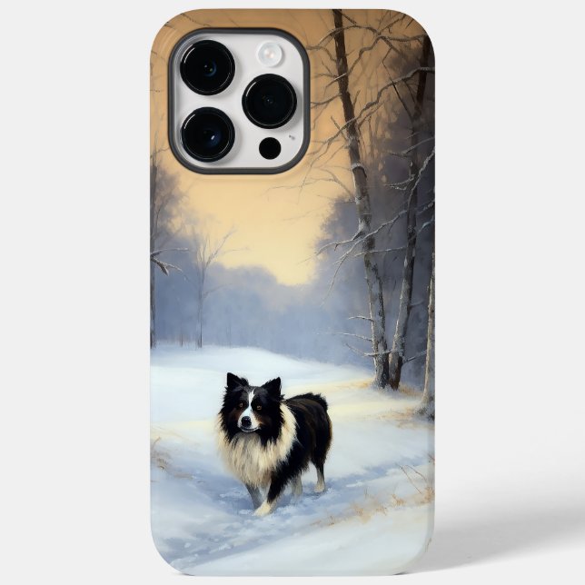 Border Collie Deixe Nevar Natal (Verso)