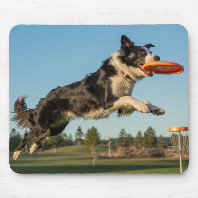 Border Collie Disc Golf Mousepad (Frente)