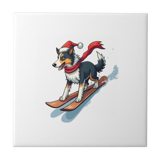 Border Collie Faz Snowboard (Frente)