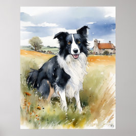 Border Collie - Impressão de Arte Canino