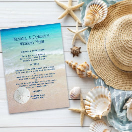 Bordo do Menu Casamento do Mar Modelo
