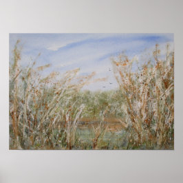 Bordo selvagem de um Impressão de Aquarela Natural