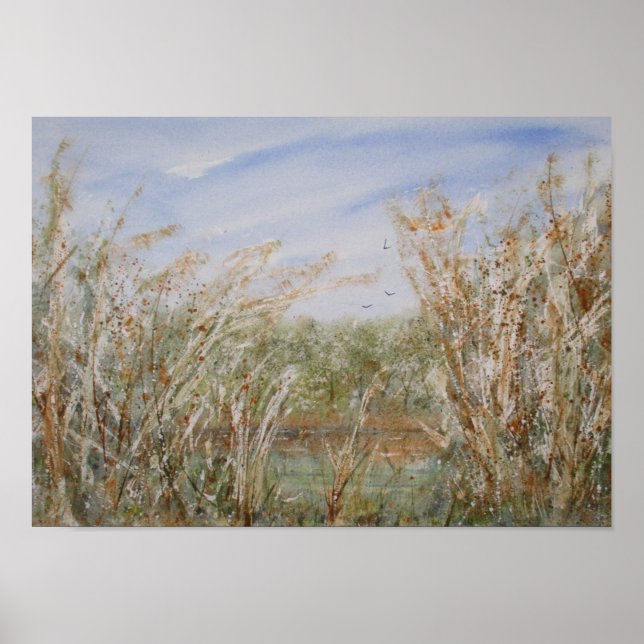 Bordo selvagem de um Impressão de Aquarela Natural (Frente)