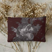 Bordô Vintage Floral Natureza-Morta Elegante