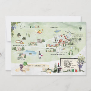 Borgo Corsignano Convite para Mapa Itinerário