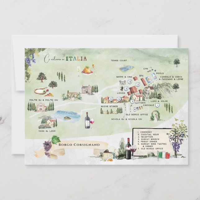 Borgo Corsignano | Convite para Mapa Itinerário (Frente)