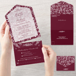 Borgonha Branca Borgonha Sem Envelopes Casamento