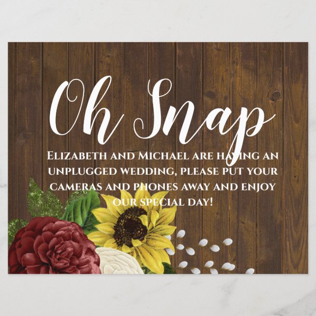 Borgonha e Girassóis Estimados Orçamento de Casame (Frente)