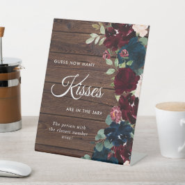 Borgonha e Marinho Madeira Azul Quantos Beijos Ass