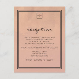 Borgonha Luxe e cora cartão da recepção