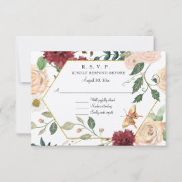 Borgonha Rustico Rosa Floral Aquarela Kraft RSVP
