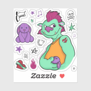 Boris, o monstro, o adesivo