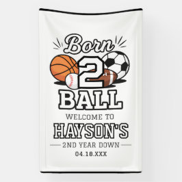 Born 2 Ball Sports Themed Boy 2nd Birthday Party