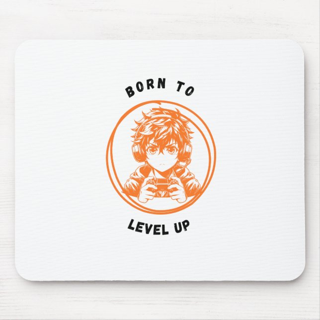 Born to Level Up Gaming Mousepad (Frente)