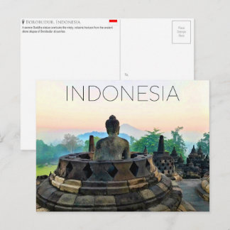 Borobudur, cartão postal de viagem da Indonésia